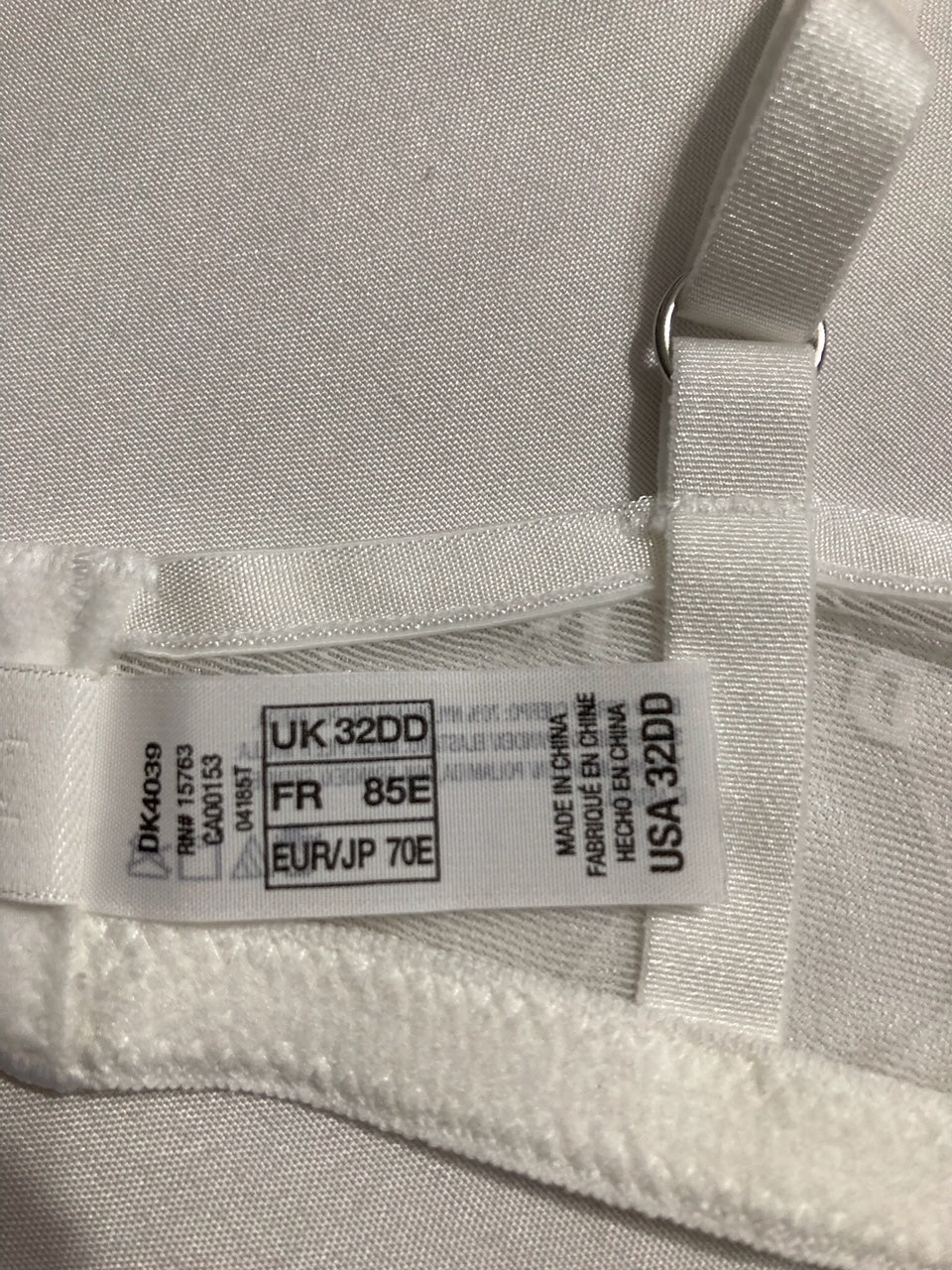 DKNY Monogram Mesh Unlined Demi Bra WHITE 32DD