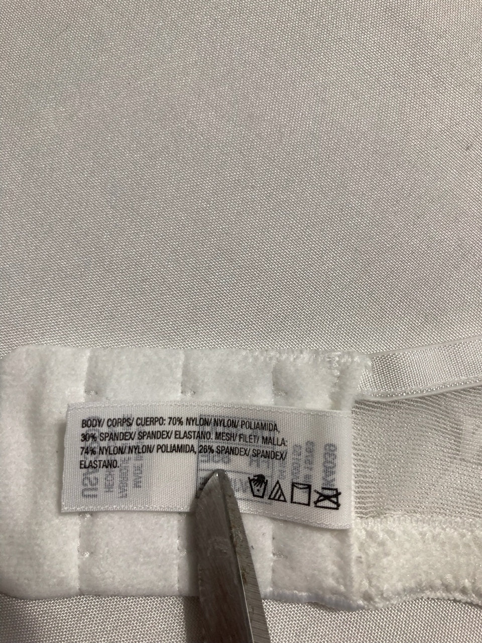 DKNY Monogram Mesh Unlined Demi Bra WHITE 32DD