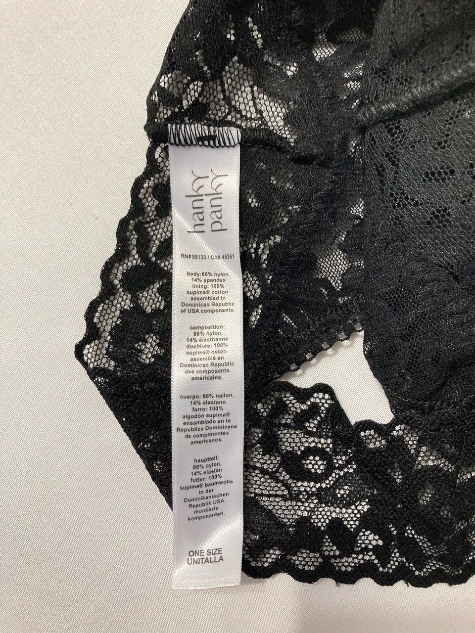 HANKY PANKY Daily Lace 3 Pack lingerie panties BLACK ONE SIZE