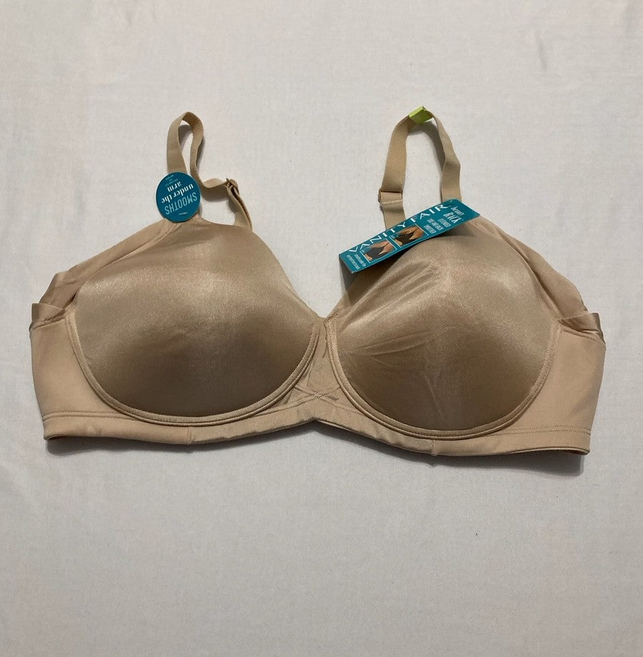 VANITY FAIR Beauty Bra with Extended Side & Back Smoothing BEIGE 42B