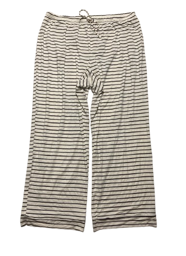 STATE OF DAY Striped Ribbed Pants BLACK/ WHITE XL