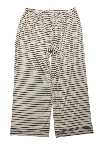 STATE OF DAY Striped Ribbed Pants BLACK/ WHITE XL