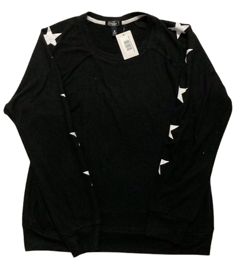 AQUA Black Star Sleeve Sweatshirt BLACK XL