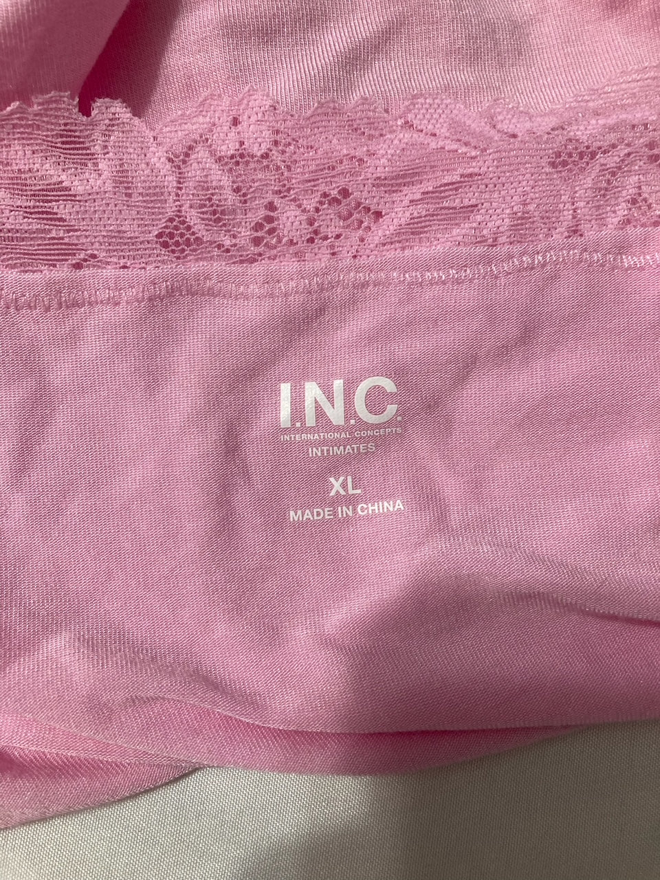 I.N.C Lace-Trim Knit Tank PINK XL