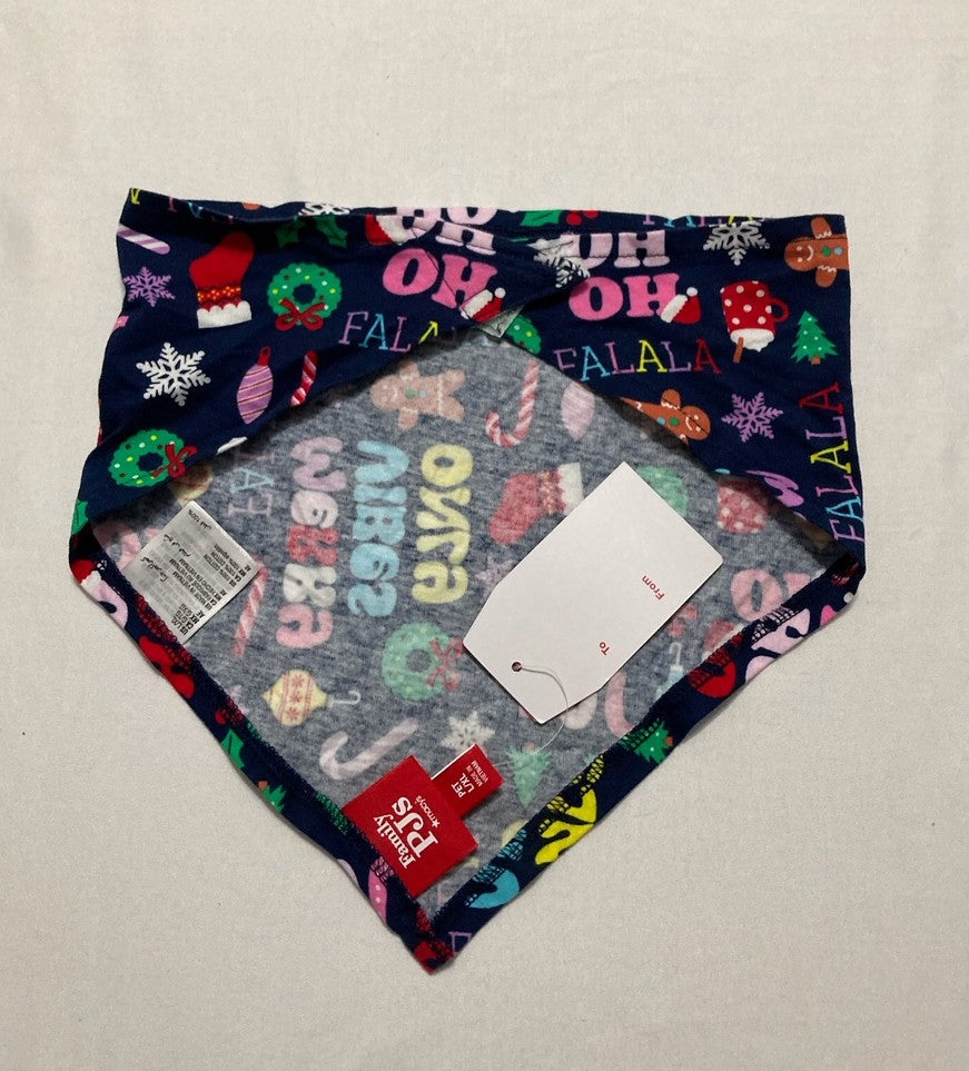Family PJ's Pet's Matching Holiday Toss Cotton Pet Bandana MULTICOLOR L