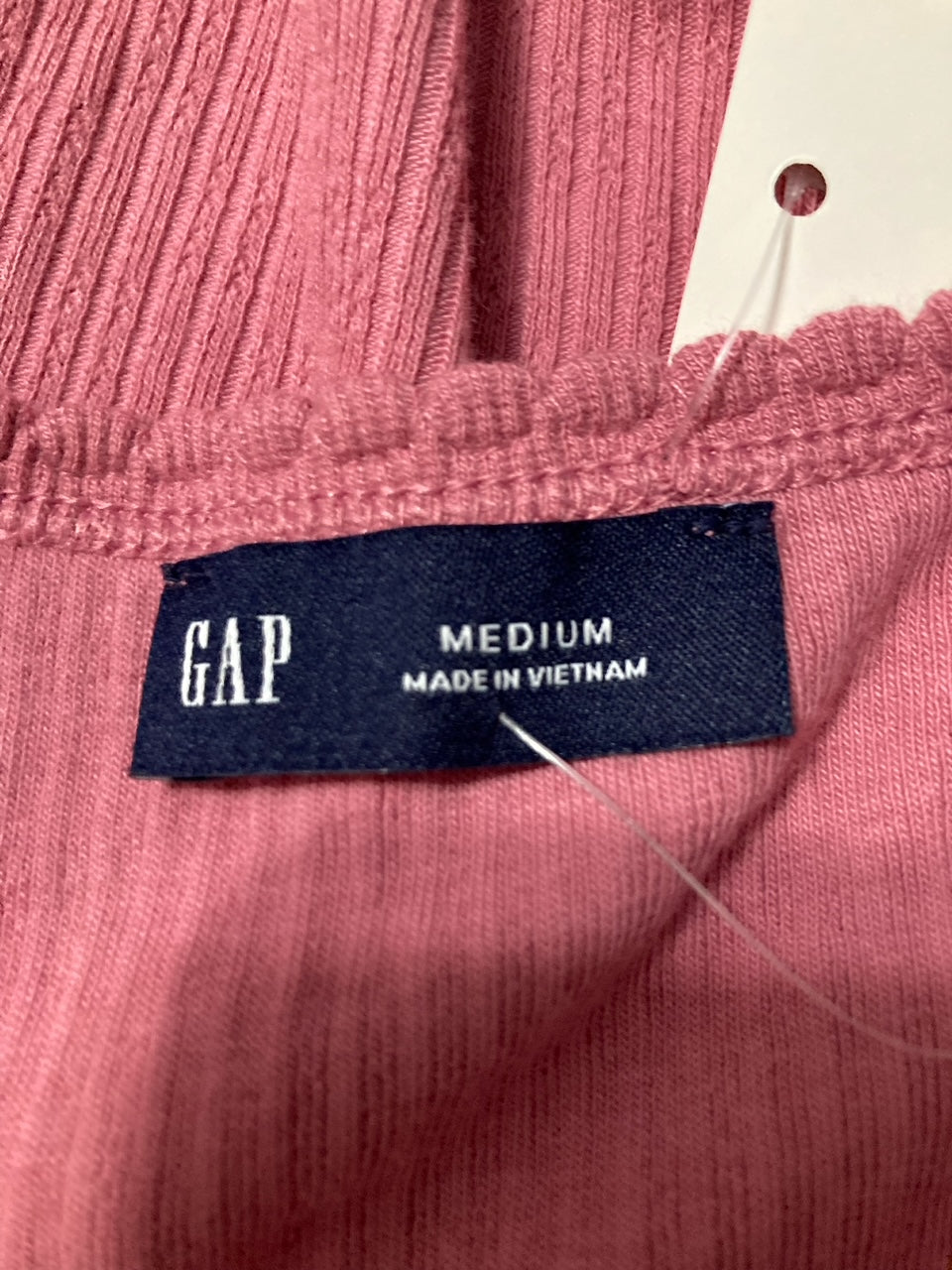 GAP Long-Sleeve Rib Pajama Top PINK M