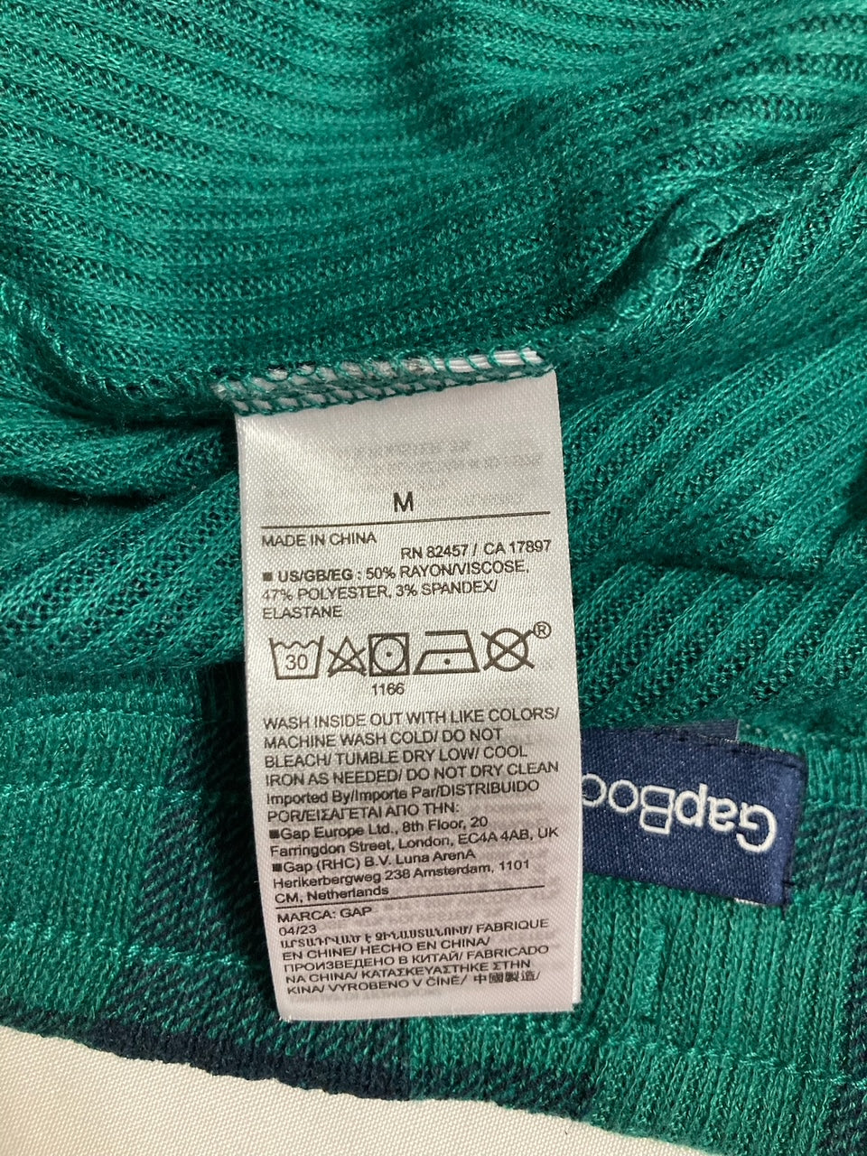 GAPBODY Long-Sleeve Jogger Pajama bottom GREEN M