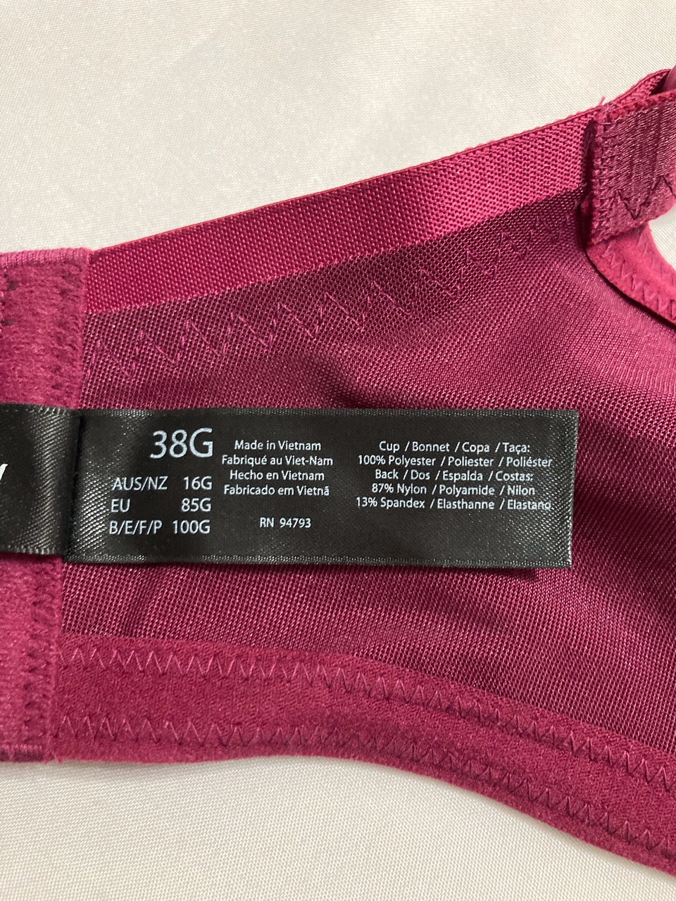 DOMINIQUE Minimizer Bra Seamless Full Figure Underwire Lingerie PURPLE 38G