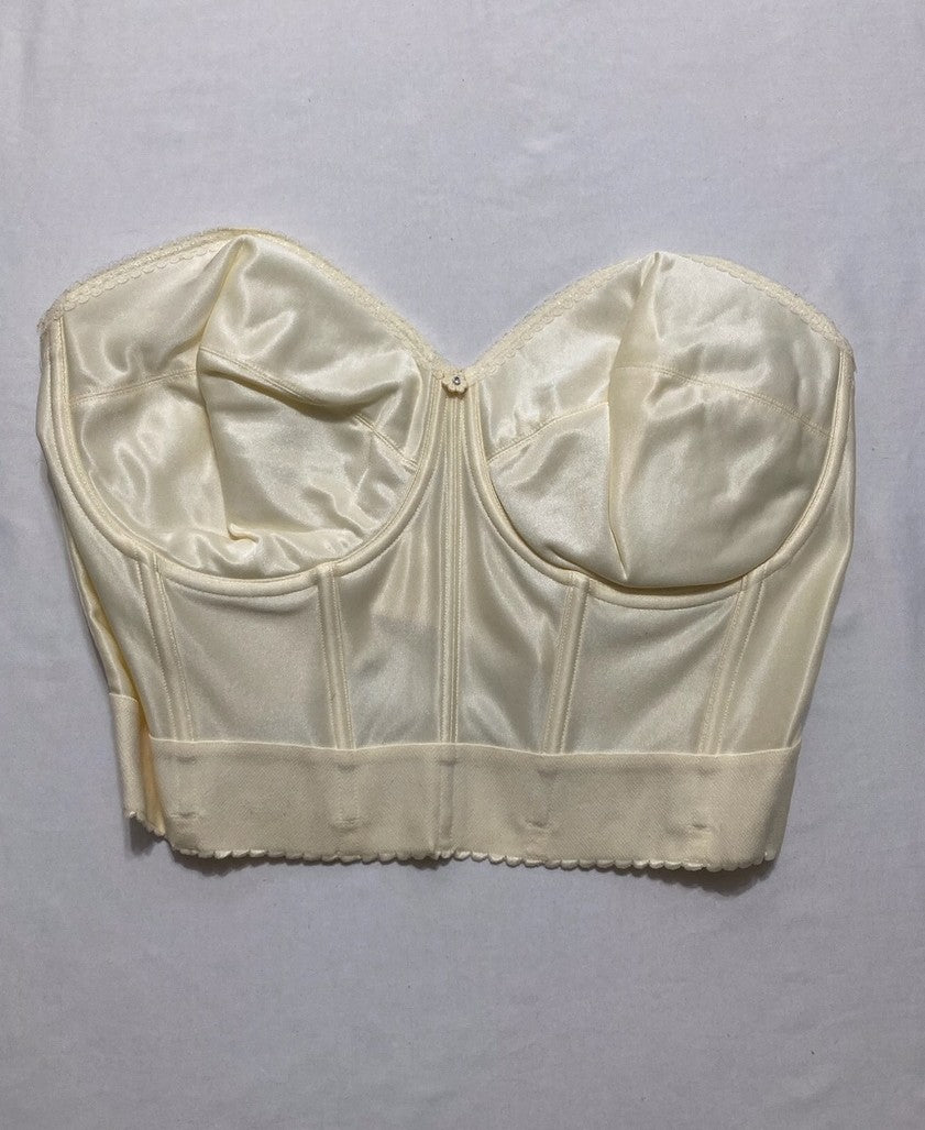 DOMINIQUE Noemi Backless Strapless Bustier Bridal Bra WHITE 40DD
