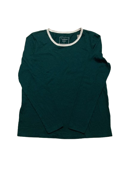 CHARTER CLUB Long-sleeve Pajama Top GREEN S