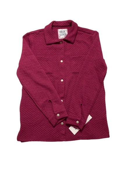 MUK LUKS Quilted Lounge Shacket PINK TS
