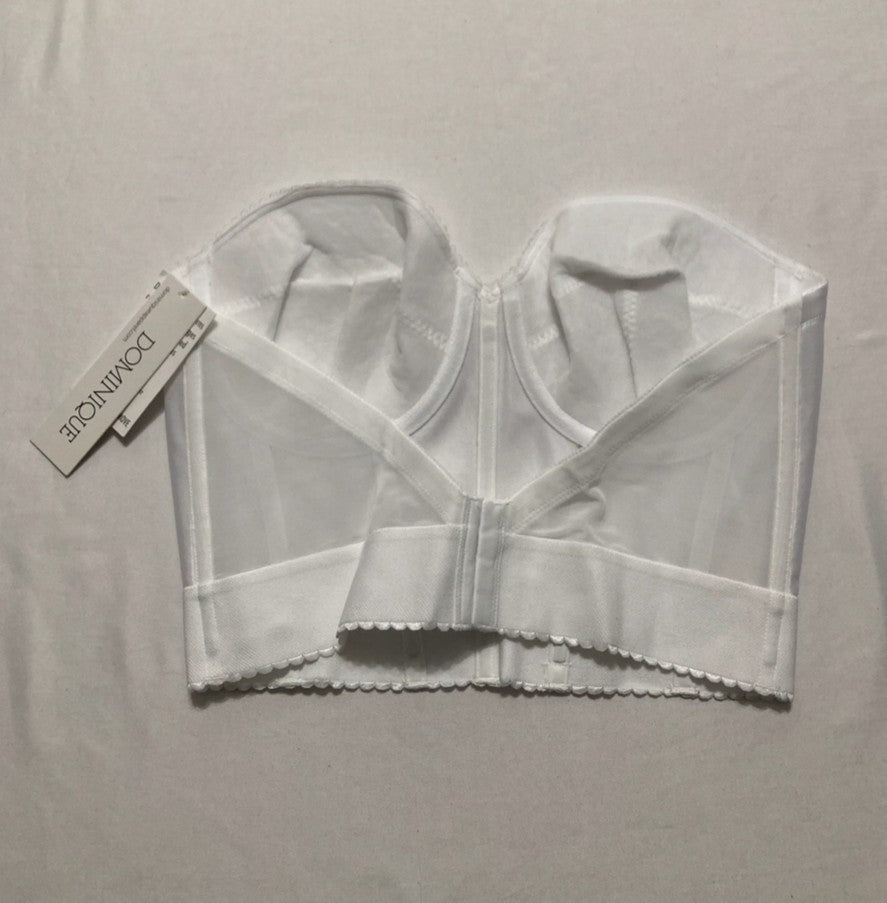 DOMINIQUE Noemi Backless Strapless Bustier Bridal Bra WHITE 38C