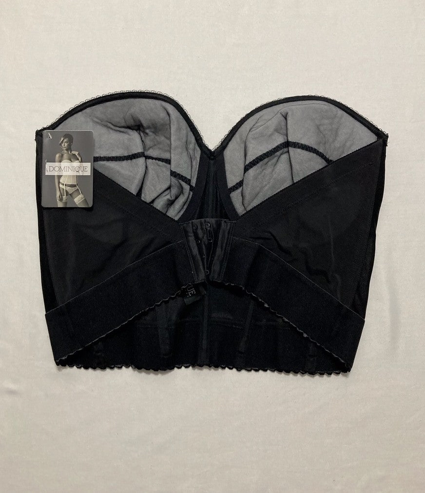 DOMINIQUE Backless Strapless Bustier Bridal Bra BLACK 38DD