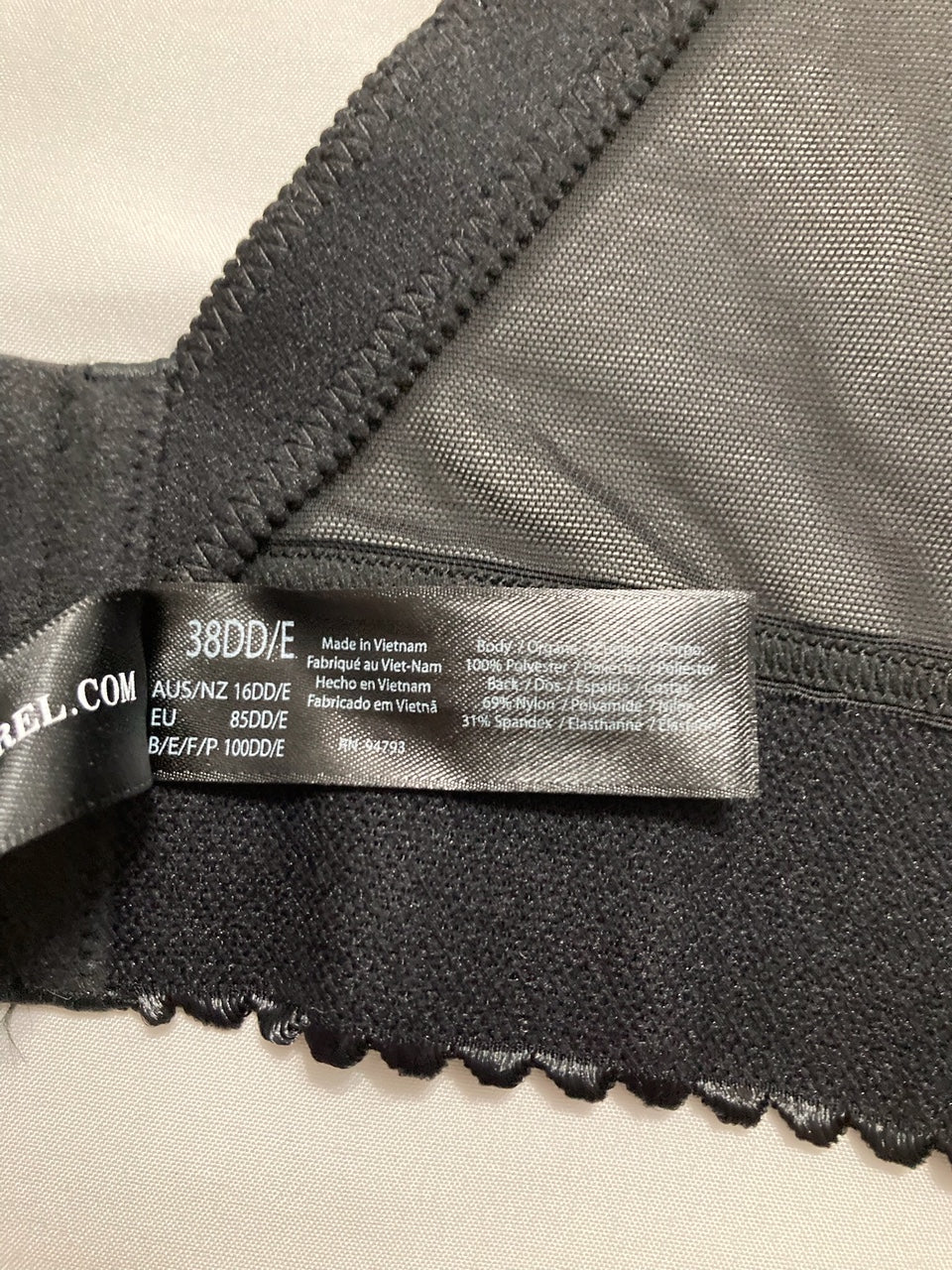 DOMINIQUE Backless Strapless Bustier Bridal Bra BLACK 38DD