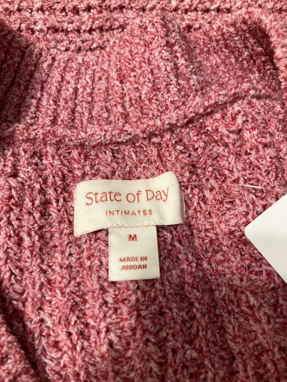 STATE OF DAY Soft Rib-Knit Pajama Set PINK M