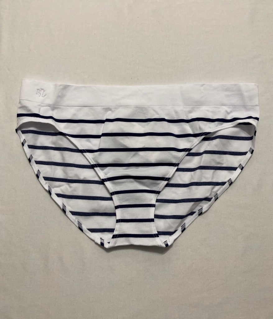 LAUREN RALPH LAUREN Brief Panty Small Beige Seamless Underwear WHITE XL