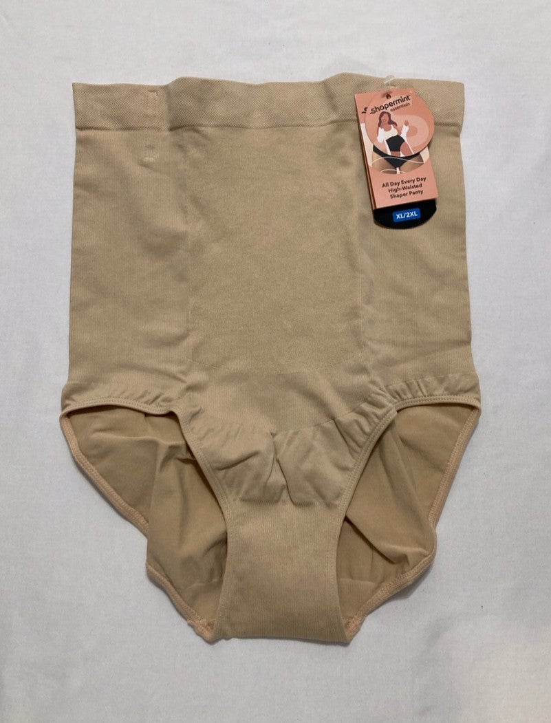 SHAPERMINT Essentials All Day Every Day High-Waisted Shaper Panty CHAI XL