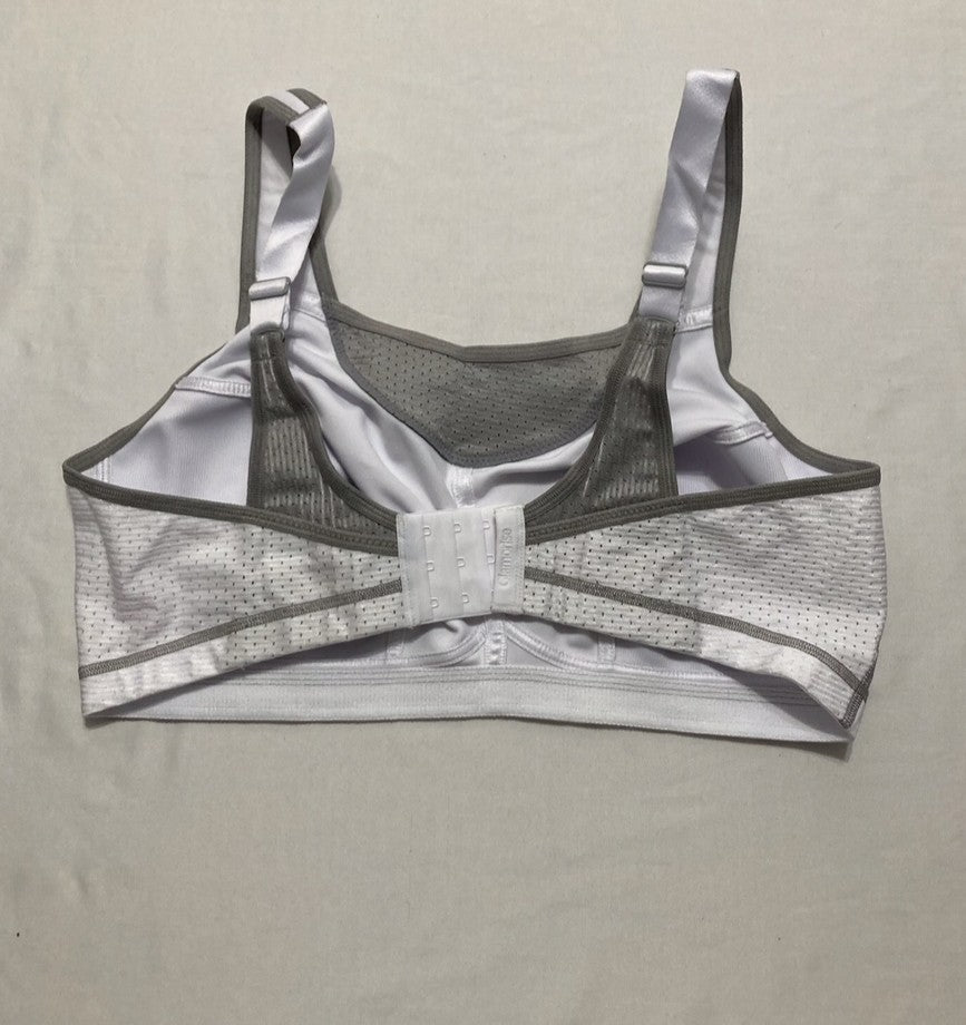GLAMORISE Plus Size No-Bounce Camisole Sports Bra Wirefree WHITE 40DD