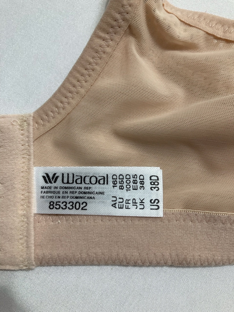 WACOAL Plus Size Sport Contour Underwire Bra SAND 38D