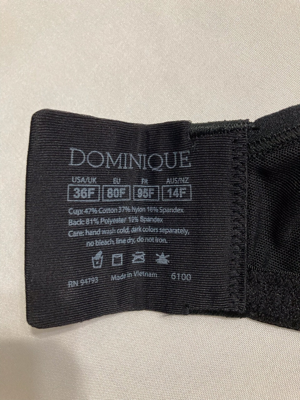 DOMINIQUE Zoe Pro Max Support Convertible Racerback Bra BLACK 36F
