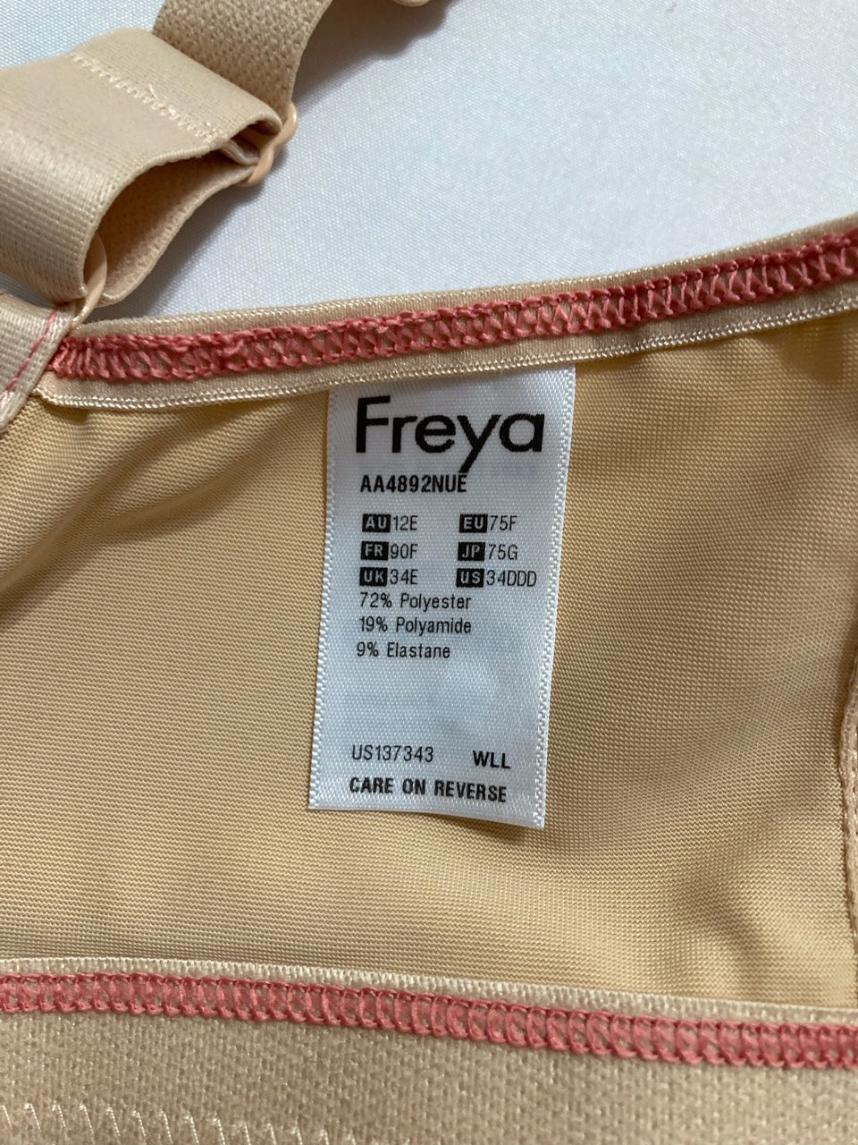 FREYA Sonic Underwire Sports Bra NUDE 34DDD