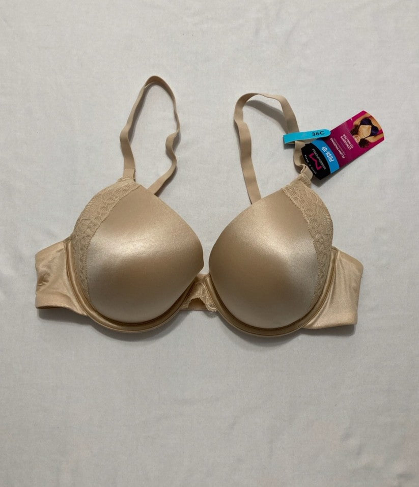 MAIDENFORM Natural Boost Demi Bra BEIGE 36C
