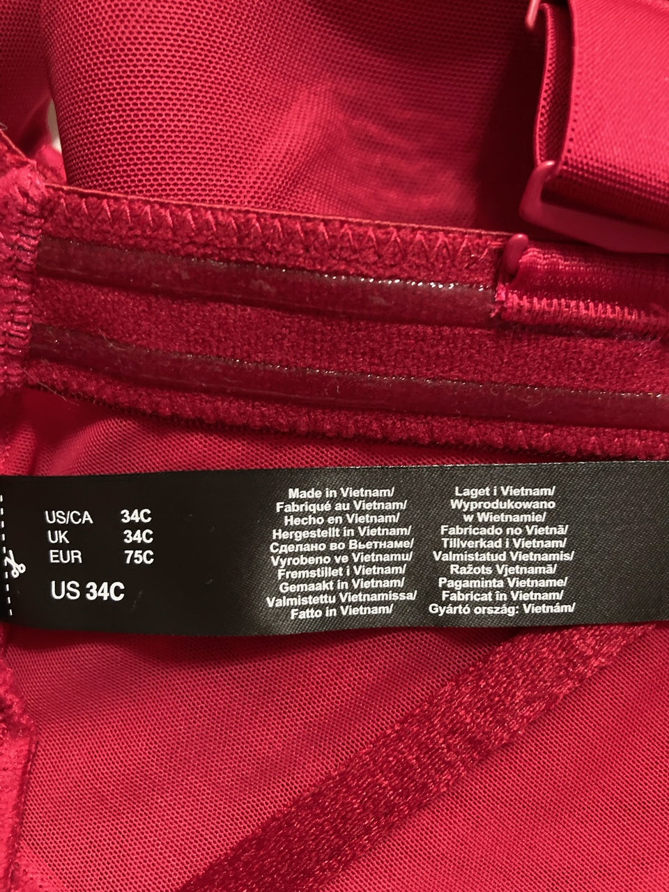 DKNY Sheers Strapless Bodysuit RED 34C