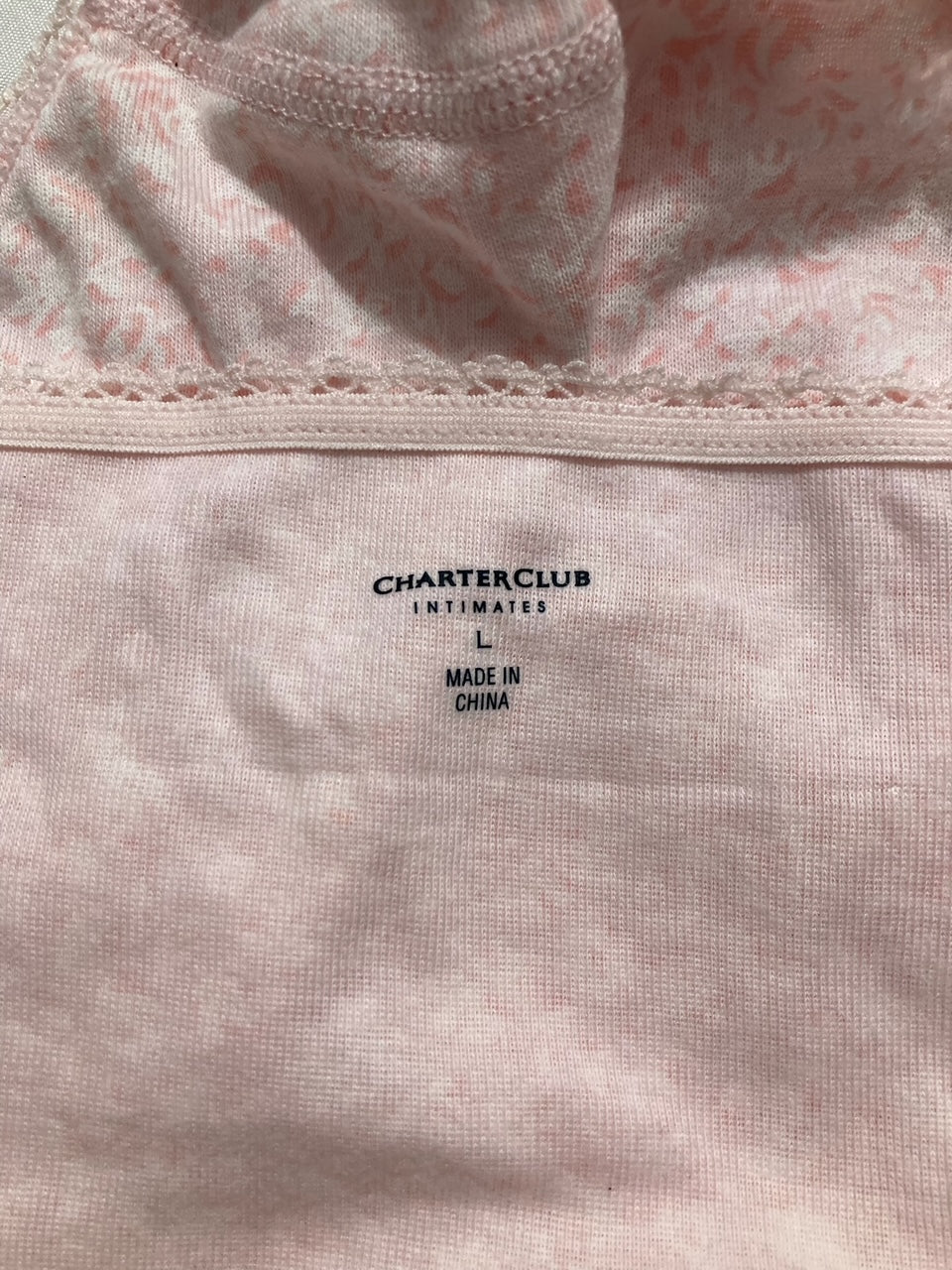 CHARTER CLUB Everyday Cotton Bikini Underwear MICRO FLORAL PINK L