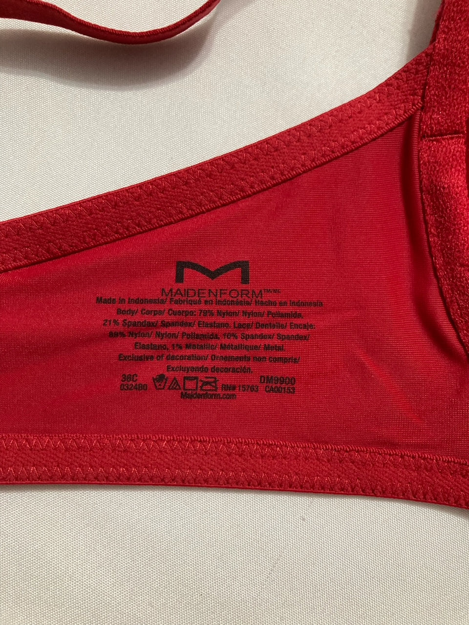 MAIDENFORM Push Up & In Underwire Bra RED ROSE GOLD 36C