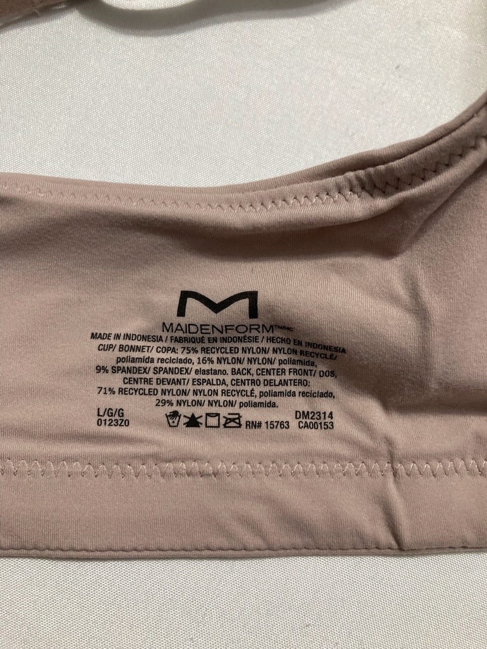 MAIDENFORM Pure Comfort Soft Support Wireless Lace Bralette NUDE L