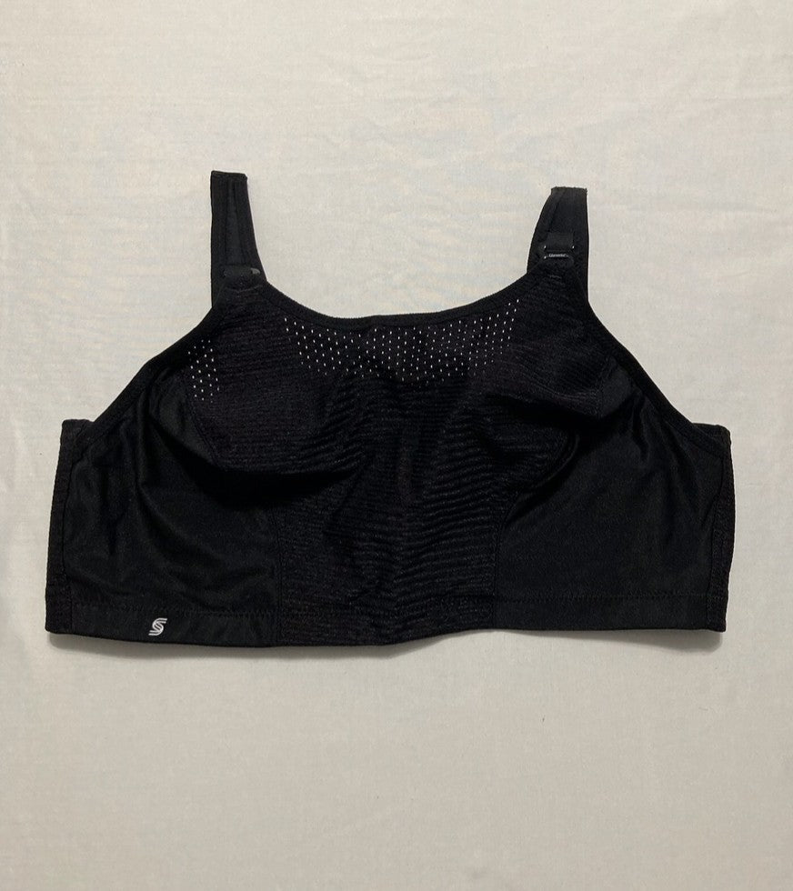GLAMORISE Double-Layer Custom-Control Sport Bra BLACK 42DD