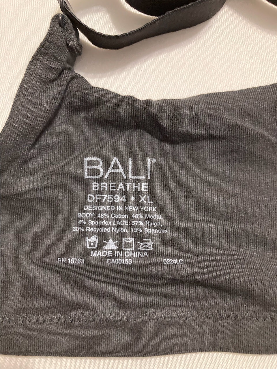 BALI T-Shirt Bra Breathable Wireless Bra Full-Coverage Convertible Bra BLACK XL