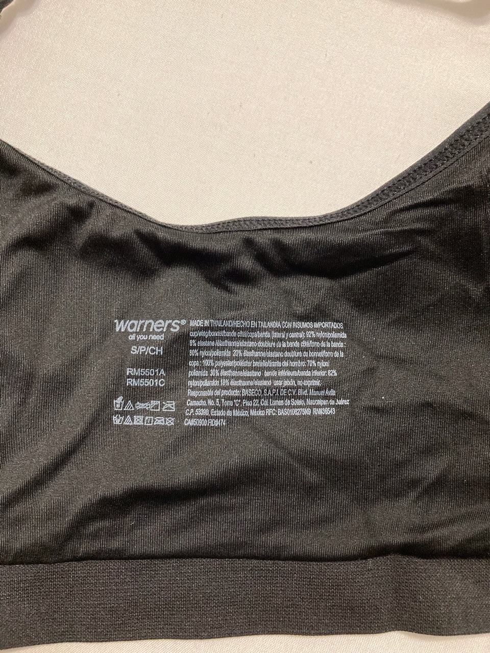WARNER'S Easy Does It Allover Smoothing Seamless Longline Bra BLACK S
