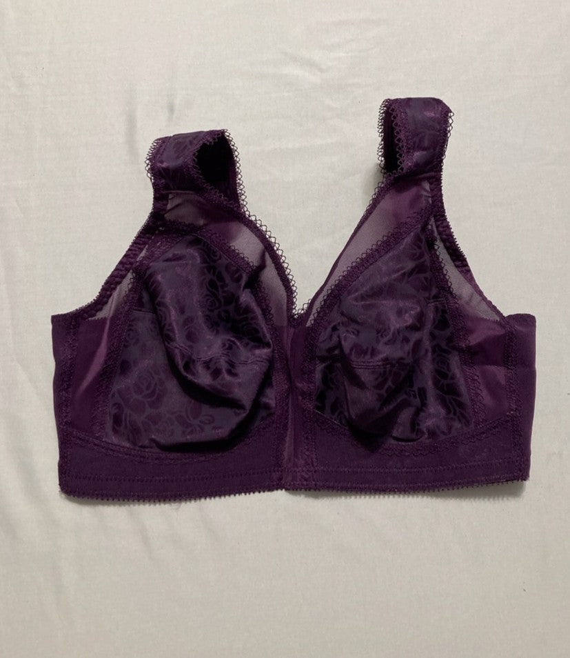 PLAYTEX Wireless Bra 18 Hour Plus-Size Bras Full Coverage PLUM MAJESTIC 36D