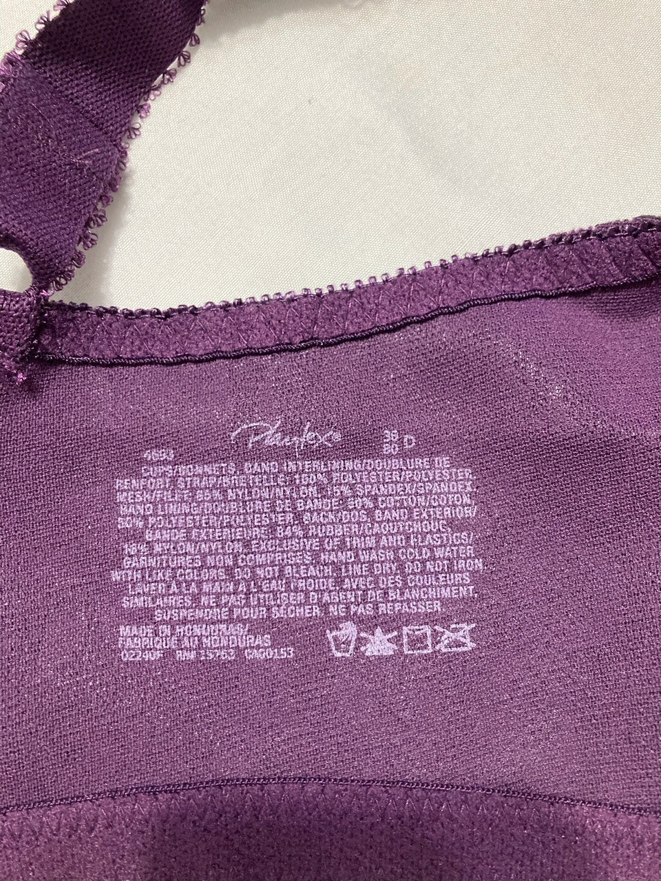 PLAYTEX Wireless Bra 18 Hour Plus-Size Bras Full Coverage PLUM MAJESTIC 36D