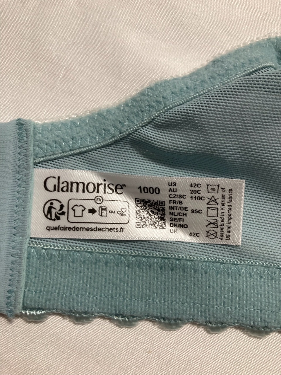 GLAMORISE Full Figure Plus Size MagicLift Bra Wirefree GLACIER 42C