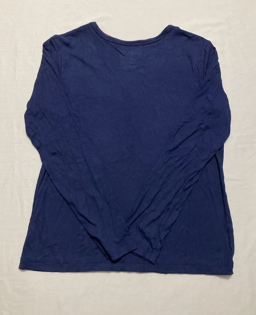 STATE OF DAY Pajama Top Round Neck long sleeve BLUE S