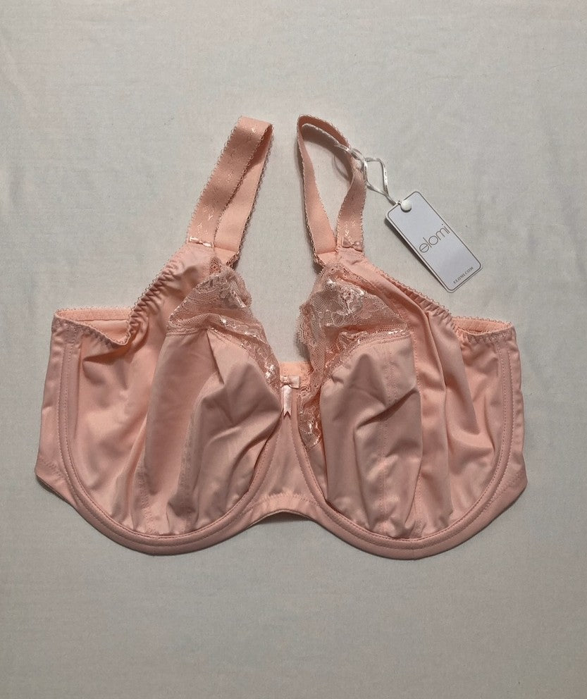 ELOMI Morgan Banded Comfort & Support. Three-Section Cup Side Frame PINK 38K