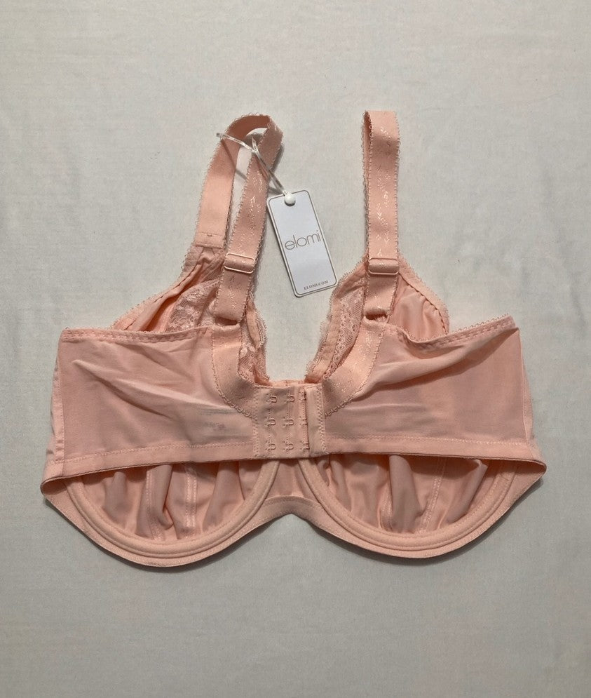 ELOMI Morgan Banded Comfort & Support. Three-Section Cup Side Frame PINK 38K