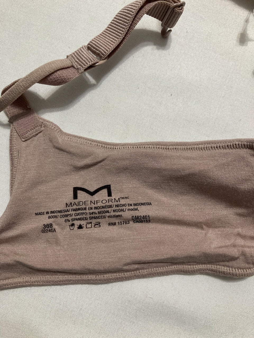 MAIDENFORM Everyday Luxe Full Coverage Convertible Underwire Bra BEIGE 36B