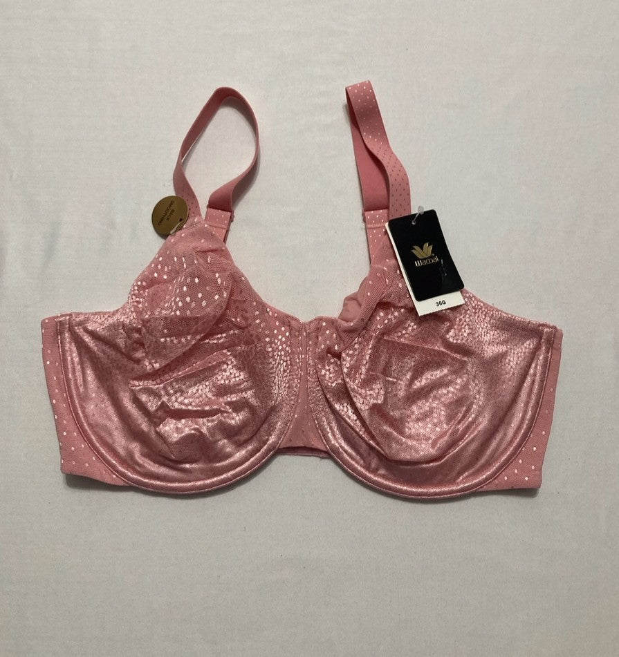 WACOAL Back Appeal Unlined Full Coverage Underwire Bra PINK 36G