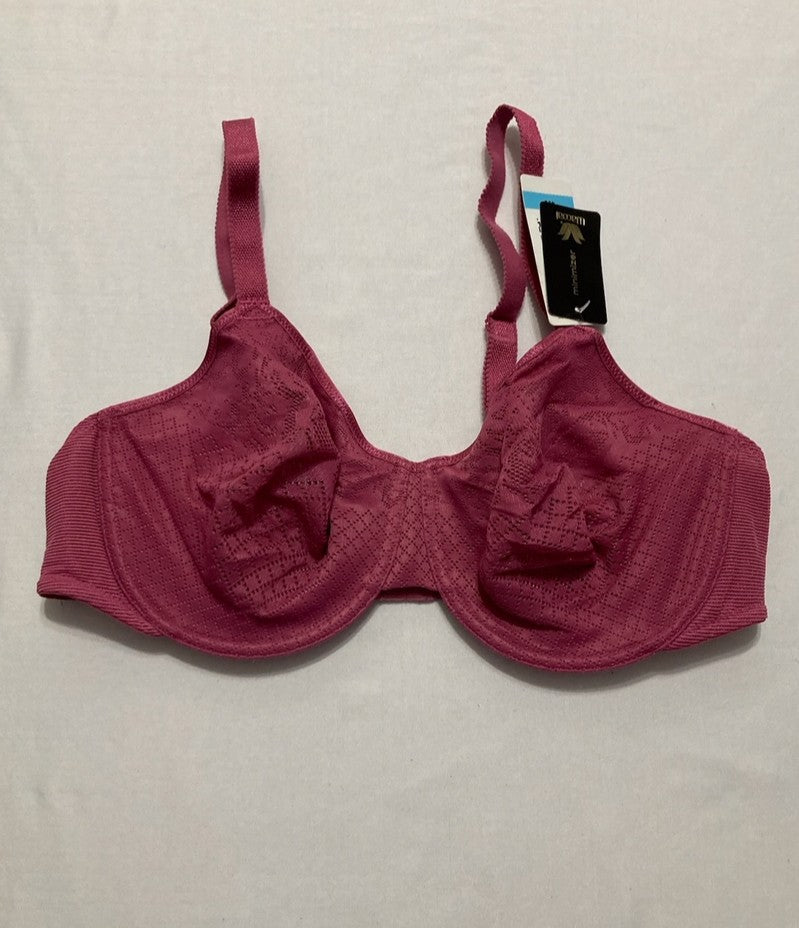WACOAL Plus Size Unlined Full Coverage Underwire Minimizer Bra MAGENTA 40C