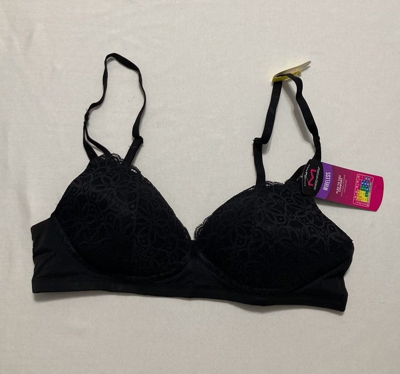 MAIDENFORM Pure Comfort Soft Support Wireless Bra BLACK M