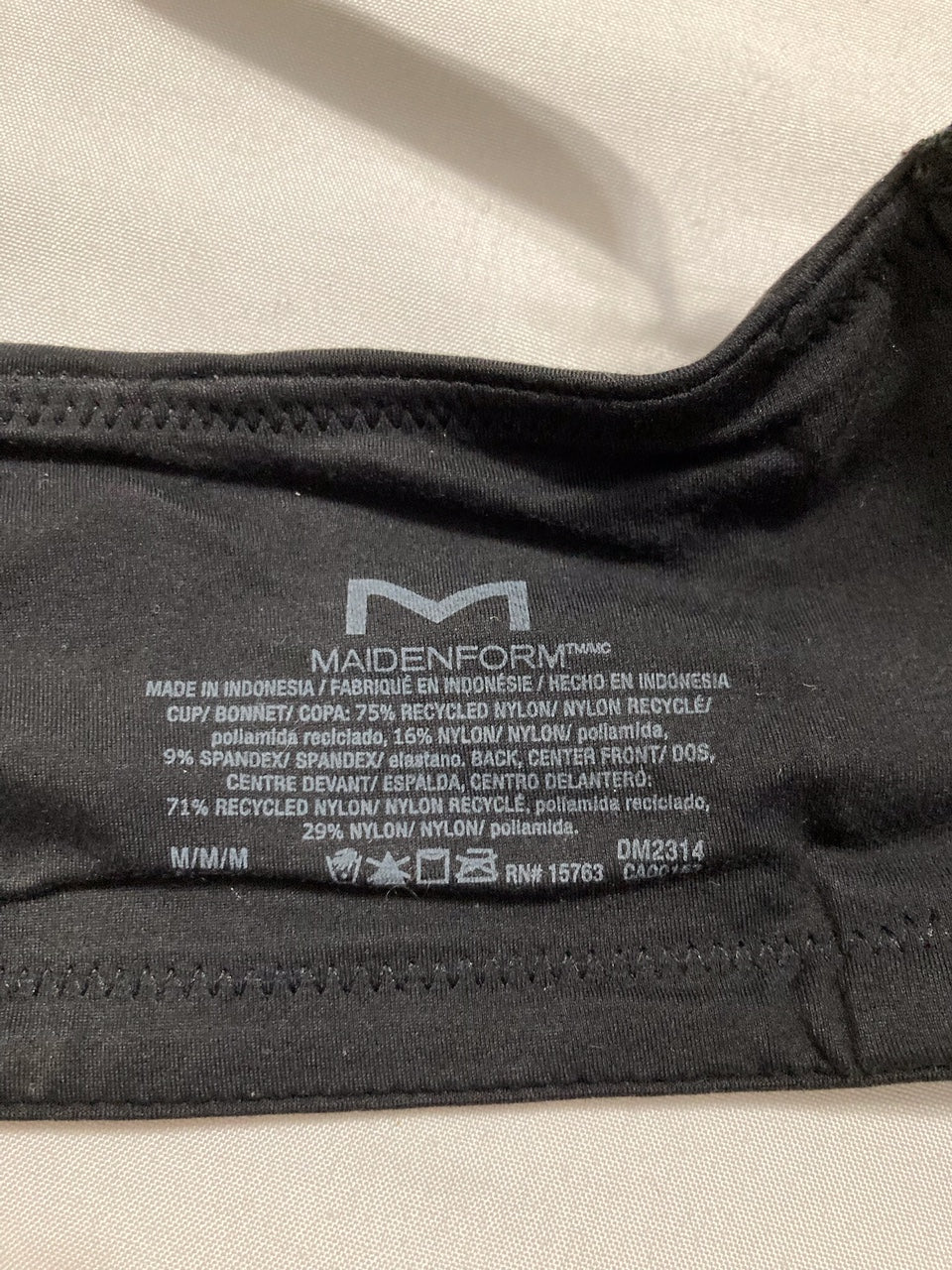 MAIDENFORM Pure Comfort Soft Support Wireless Bra BLACK M