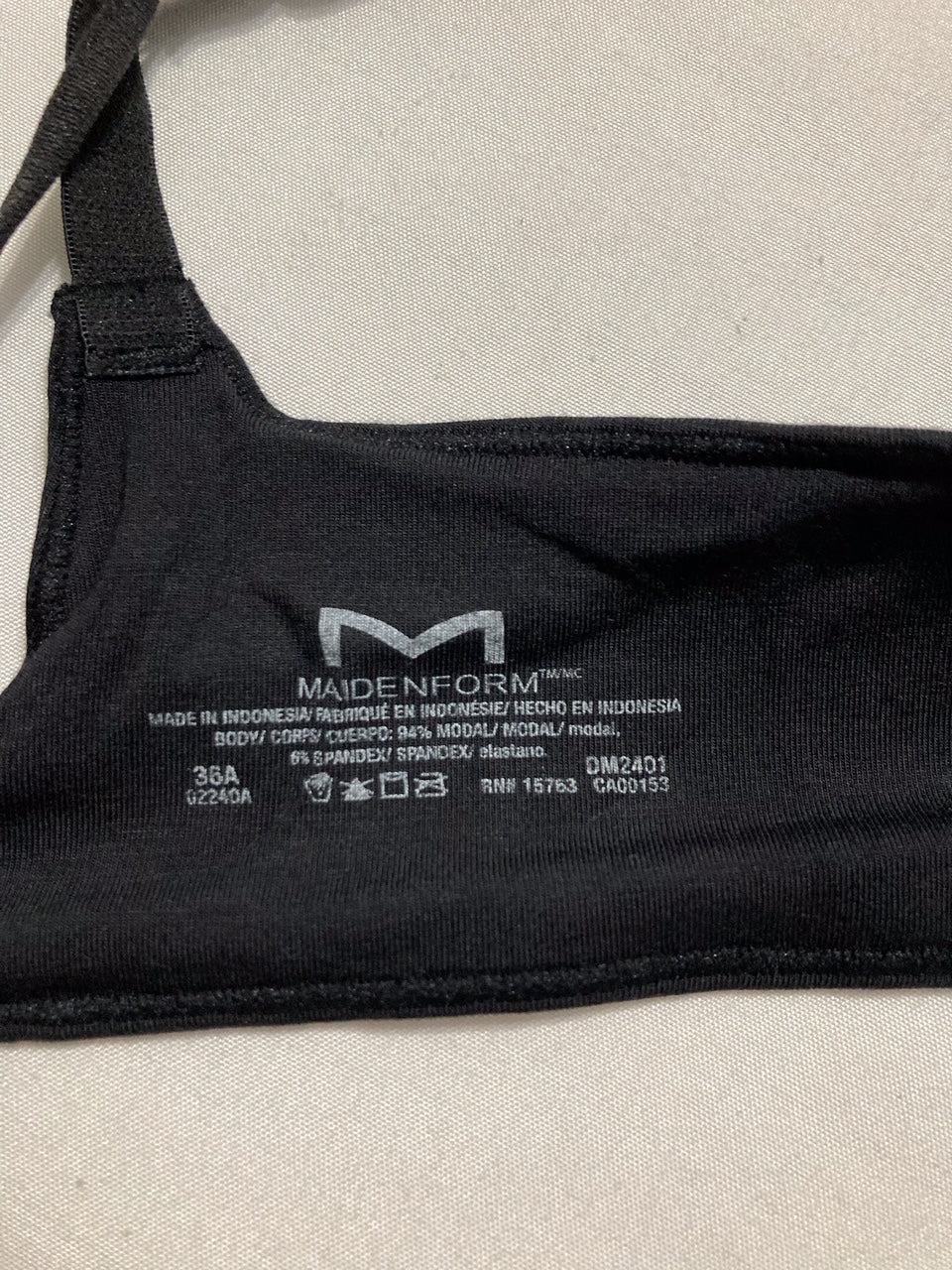 MAIDENFORM Everyday Luxe Full Coverage Convertible Underwire Bra BLACK 36A