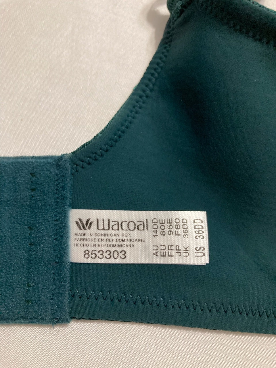 WACOAL Back Appeal Lightly Padded Full Coverage T-Shirt Bra GREEN 36DD