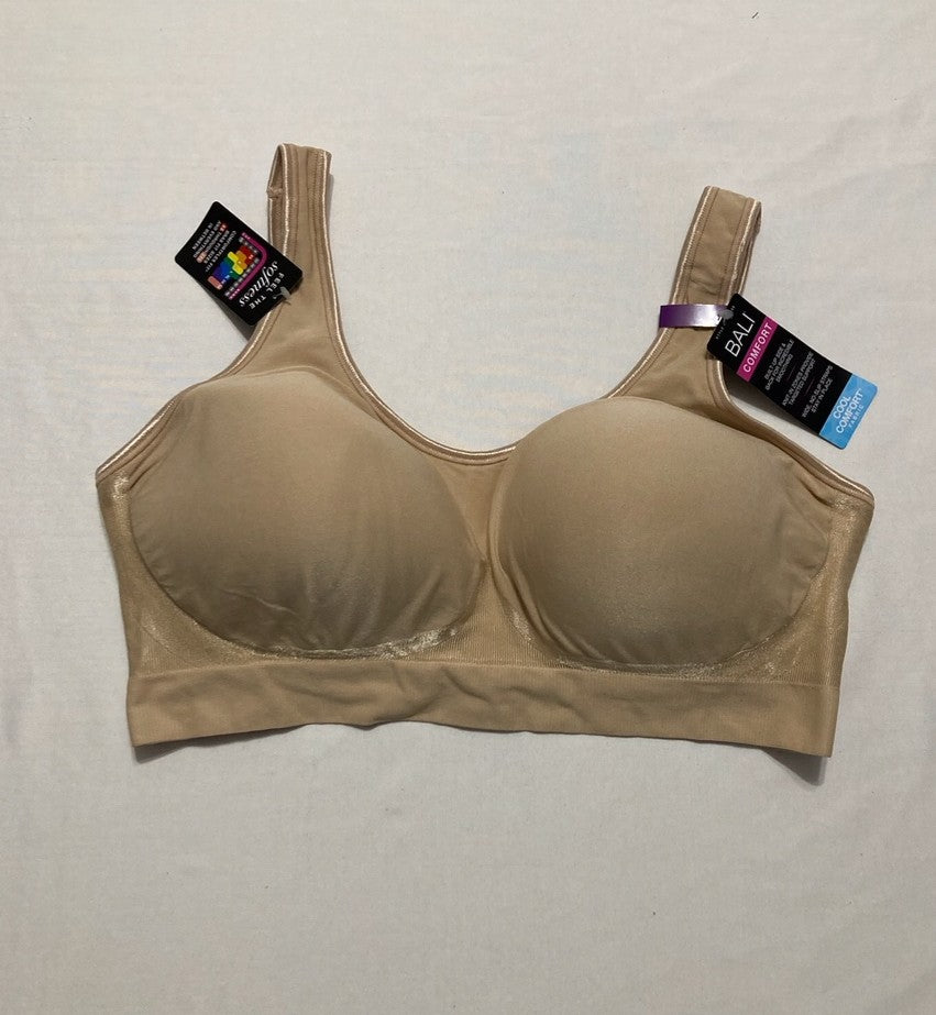 BALI Comfort Revolution Wireless Bra ComfortFlex Fit Full-Coverage Bra NUDE 2XL