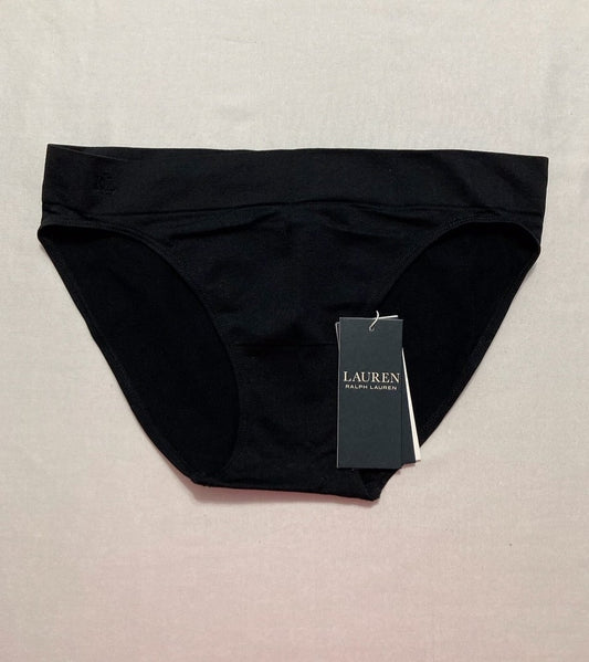 RALPH LAUREN Seamless Stretch High-Rise Brief Underwear BLACK S