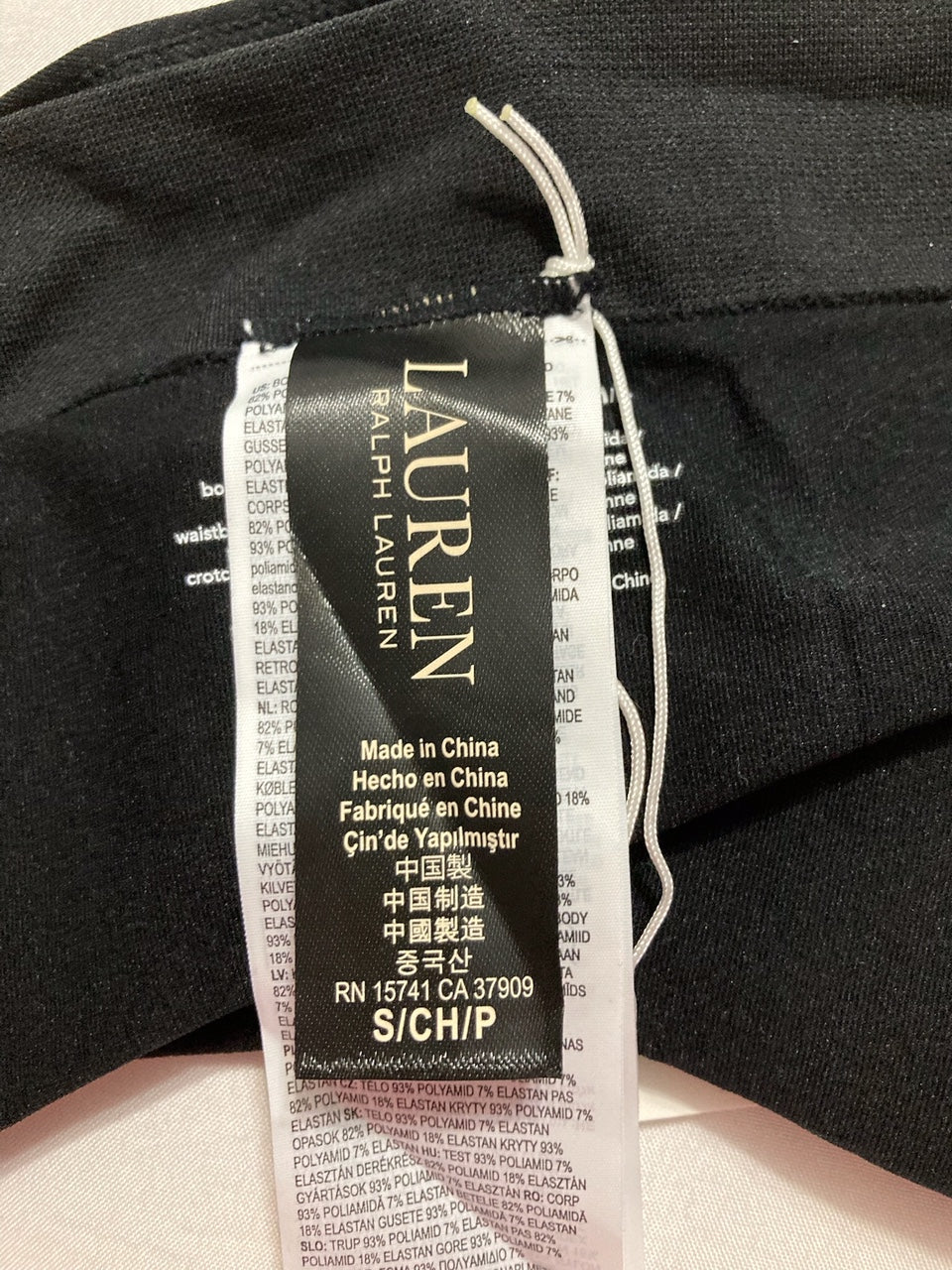 RALPH LAUREN Seamless Stretch High-Rise Brief Underwear BLACK S