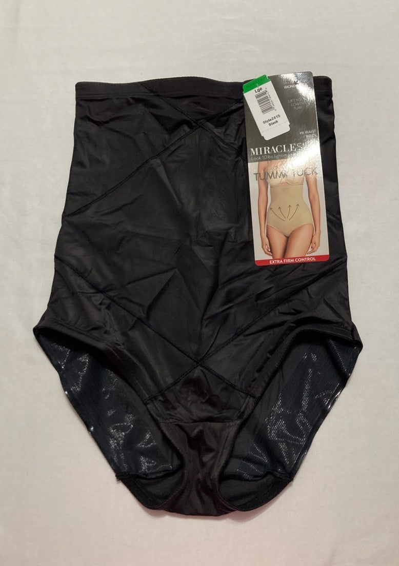 MIRACLESUIT Tummy Tuck High Waist Shaping Panty Brief BLACK L